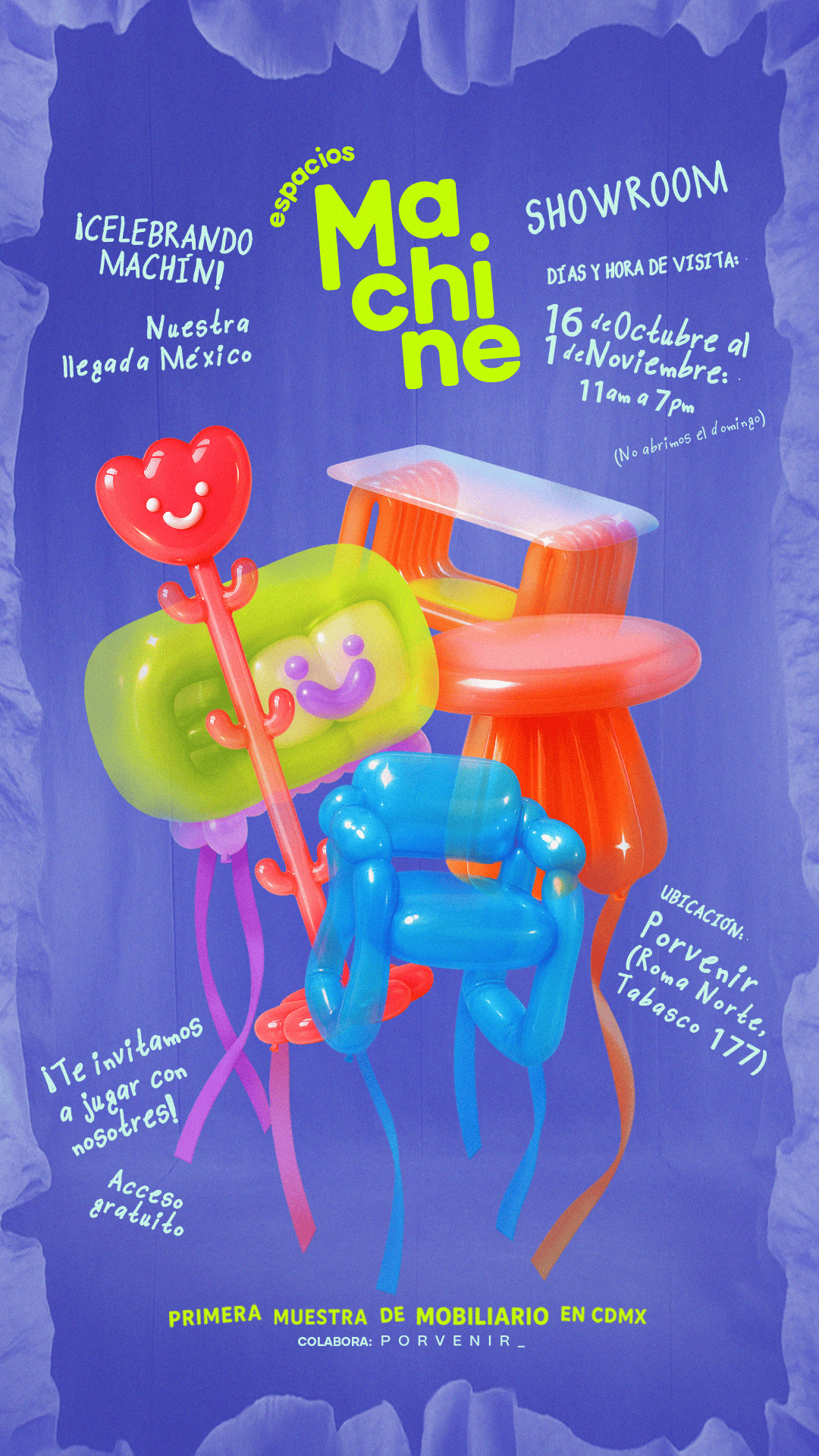 Afiche Final Espacios Machine Tour de Diseño