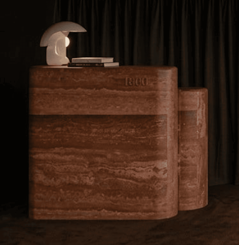 BARRA DOBLE MODELO PERSONALIZADO SEBASTIAN TRAVERTINO CAFÉ