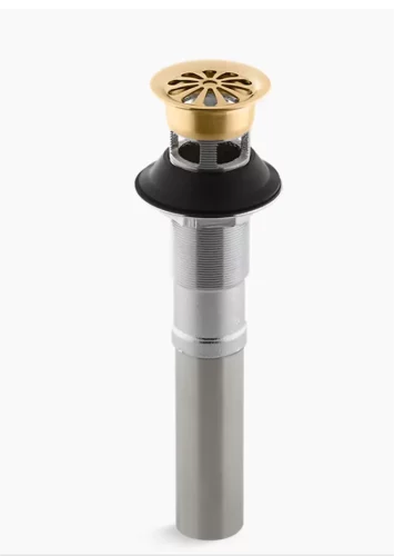 Bathroom sink grid drain with overflow 7129-A-2MB