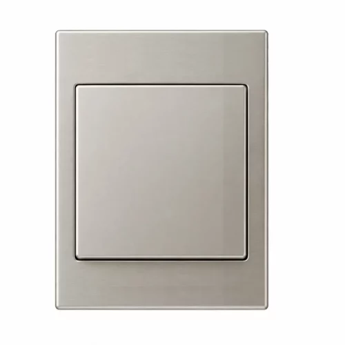 INTERRUPTOR SIMPLE LS990 EN ACERO CON MARCO ITALIANO