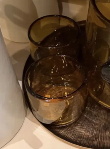 Vaso Tona Ambar Soplado S 8.5 diam x 8H cm