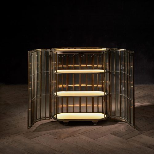 GABINETE BAR SHIMMER EN METAL TIMOTHY OULTON